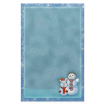Christmas Snowmen Stationery by just_doodling Christmas Snowmen Stationery