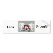 Christmas Snuggling Polar Bears Bumper Sticker