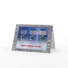 Christmas Soldier USA card