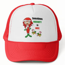 Christmas Sometimes Naughty Is Nice - Auburn Red hats by BedazzledByZazzle Christmas Sometimes Naughty Is Nice - Auburn Red hats