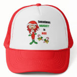 Christmas Sometimes Naughty Is Nice - Auburn Red Trucker Hats