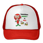 Christmas Sometimes Naughty Is Nice - Auburn Red Trucker Hats