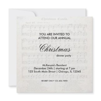 Christmas Song Invitations