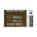 Christmas Songs in Pink and Brown postage
