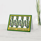 Christmas Southwest Cactus Trees Greeting Card
