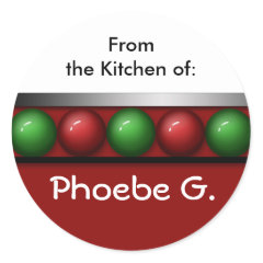 Christmas Spheres Kitchen Label Stickers
