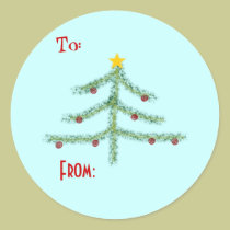 Christmas Spirit Gift Tag Stickers by littlewingdesign Christmas Spirit Gift Tag Stickers
