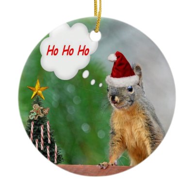 Christmas Squirrel Christmas Ornament