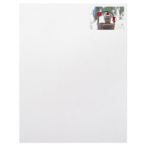 Christmas Squirrel in Snowy Basket Letterhead Design