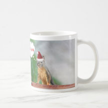 Christmas Squirrel Saying Ho Ho Ho Mugs