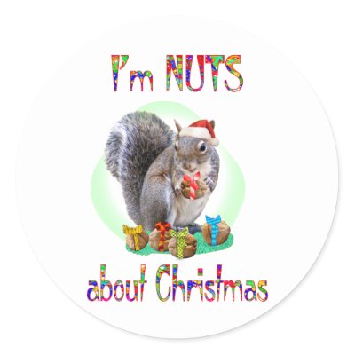 Christmas Squirrel stickers