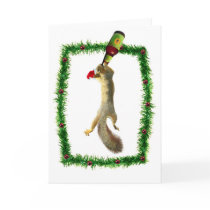 Christmas Squirrel with Beer cards