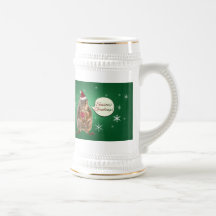 Christmas Squirrel with Snowflakes Mugs