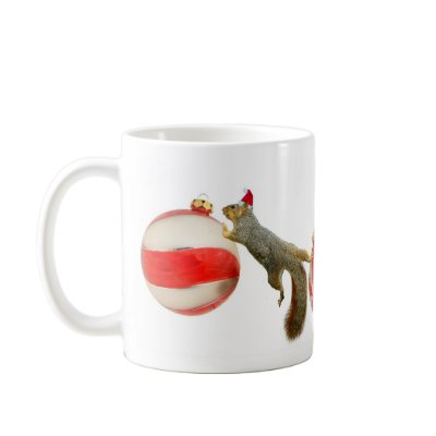 Christmas Squirrels Mug by catsclips