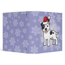 Christmas Staffordshire Bull Terrier Vinyl Binders