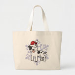 Christmas Staffordshire Bull Terrier Canvas Bags