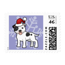 Christmas Staffordshire Bull Terrier Stamps
