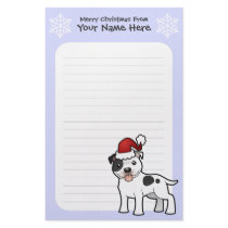 Christmas Staffordshire Bull Terrier Custom Stationery