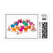 Christmas Stamp: 7 deers II by adellaandmella Christmas Stamp: 7 deers II