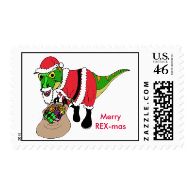 Christmas Stamp: Dinosaur