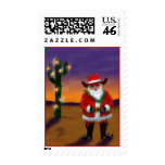 CHRISTMAS STAMP HOLIDAY SANTA SAGUARO CACTUS TREE