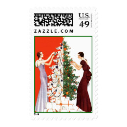 CHRISTMAS STAMPS HOLIDAY TREE DECORATING ORNAMENTS