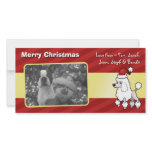 Christmas Standard/Miniature/Toy Poodle (show cut) Personalized Photo Card