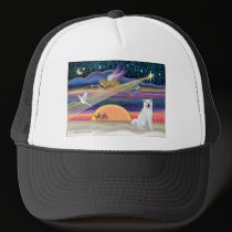 Christmas Star - Akita 1 (white) hats by dogartchristmasgifts Christmas Star - Akita 1 (white) hats
