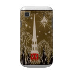 Christmas Star and Steeple on Gold Samsung Galaxy Covers