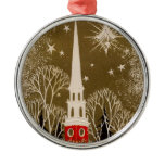Christmas Star and Steeple on Gold Ornaments