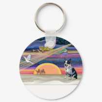 Christmas Star - Australian Cattle Dog keychains