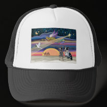 Christmas Star - Australian Cattle Dogs (two) hats by dogartchristmasgifts Christmas Star - Australian Cattle Dogs (two) hats