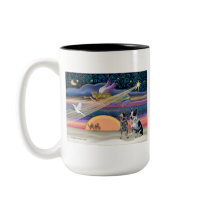 Christmas Star - Australian Cattle Dogs (two) mugs by dogartchristmasgifts Christmas Star - Australian Cattle Dogs (two) mugs