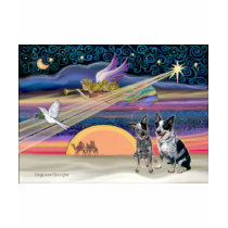 Christmas Star - Australian Cattle Dogs (two) t-shirts