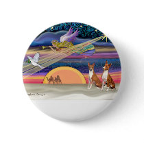 Christmas Star - Basenjis (two) Button