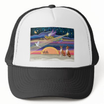 Christmas Star - Basenjis (two) Mesh Hats