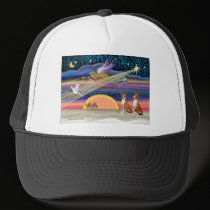 Christmas Star - Basenjis (two) hats by dogartchristmasgifts Christmas Star - Basenjis (two) hats