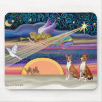 Christmas Star - Basenjis (two) Mouse Mat