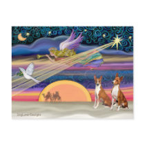 Christmas Star - Basenjis (two) Postcard