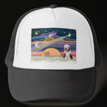 Christmas Star - Bearded Collie 1 hats by dogartchristmasgifts Christmas Star - Bearded Collie 1 hats