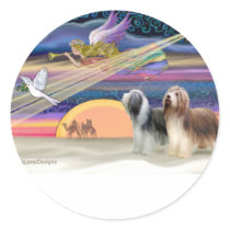 Christmas Star - Bearded Collies (two) Stickers