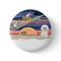 Christmas Star - Bichon Frise 2 Pinback Button