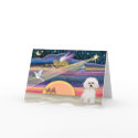Christmas Star - Bichon Frise 2 cards