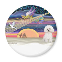 Christmas Star - Bichon Frise 2 Fridge Magnets
