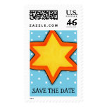Christmas Star blue Save the Date Stamp