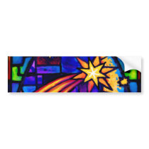 Christmas Star card Bumper Sticker