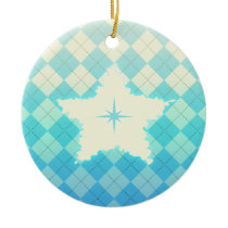 Christmas star circle ornament