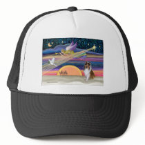 Christmas Star - Collie #2 (sable) hats by dogartchristmasgifts Christmas Star - Collie #2 (sable) hats