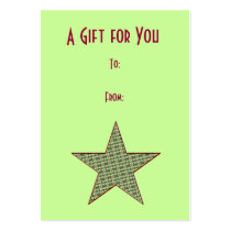 Christmas Star Gift Tags business cards