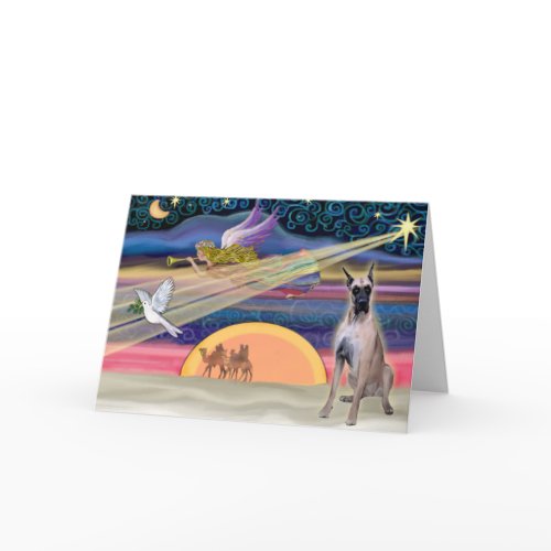 Christmas Star - Great Dane (fawn) card